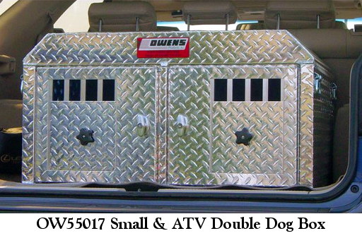 Owens Aluminum Two-Dog Boxes for SUVs, ATVs, Motorcycles