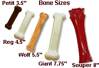 Gumabone Dog Bone Sizes