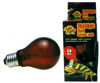 Red light bulb for reptiles